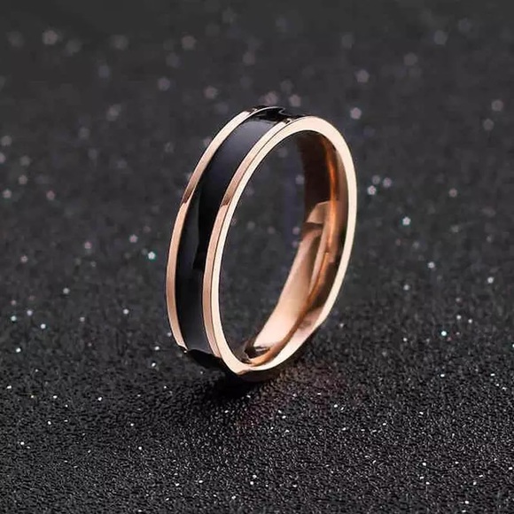 Silver Coat Pipe Wedding Band Titanium Steel Ring - Picture 2 of 15